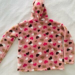 Children’s Place Pink and Brown Heart Pattern Hoodie